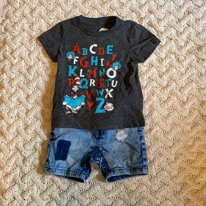 Cat and jack t and shorts combo